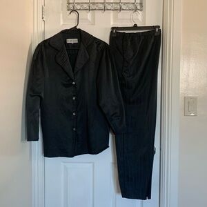 Vintage Fernando Sanchez - black pajama set, long sleeve, long pant